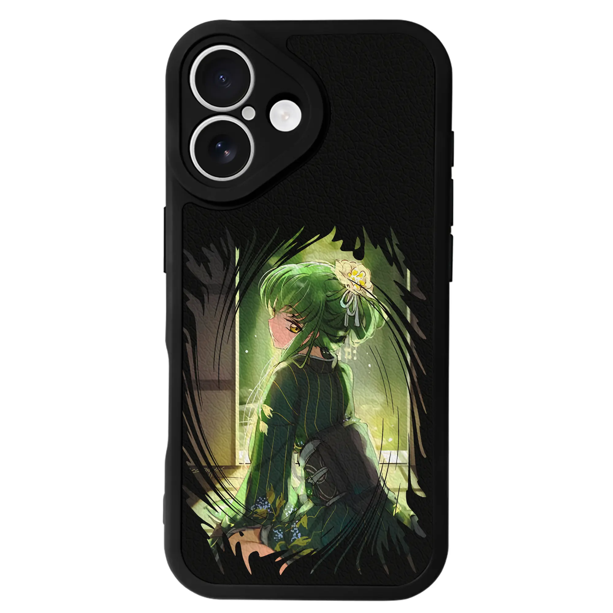 コードギアス 反逆のルルーシュ グッズ シーツー - IPhone 16シリーズ対応 ・ シリコンスマホケース ・ レザー調 ・ 高精度フィット ・ 耐衝撃 ・ ワイヤレス充電対応 ・ 精密カット